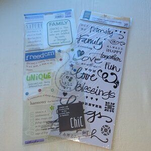 Scrapbooking Stickers Family Themed Lot Arts Crafts Planners